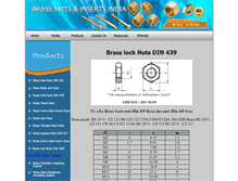 Tablet Screenshot of brass-lock-nuts-din-439.brass-nuts-inserts.com