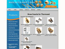 Tablet Screenshot of brass-inserts-for-thermoset.brass-nuts-inserts.com